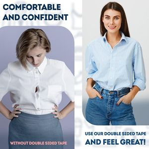 80 Pack Double face nastro adesivo in tessuto adesivo alla moda con nastro adesivo per il corpo in pelle trasparente per l'abbigliamento - Product Image 4