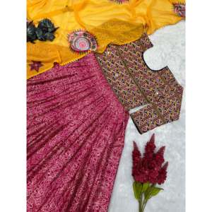 Hermoso vestido XL Anarkali y Dupatta con espejo real hecho a mano - Product Image 6