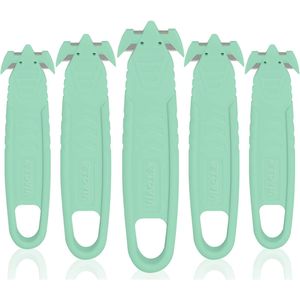 Cutter de sécurité durable en acier inoxydable avec lame affûtée dissimulée pour ouvrir les colis, découper le ruban adhésif et dérouler les emballages - Product Image 1