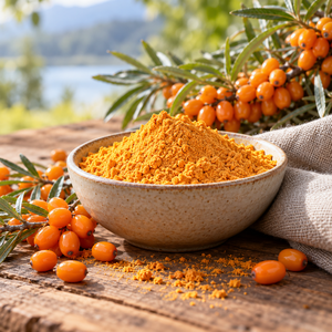 Ingrediente Natural de Fruta de Naranja con Textura Fina, Perfecto para Smoothies, Mezclas para Hornear y Bebidas, Polvo de Espino Amarillo - Product Image 1