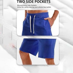Pantalones Cortos Casuales de Poliéster/Algodón para Hombre, Estilo Urbano, con Bolsillos, Transpirables, de Secado Rápido, Estampados, para Playa, Verano - Product Image 2