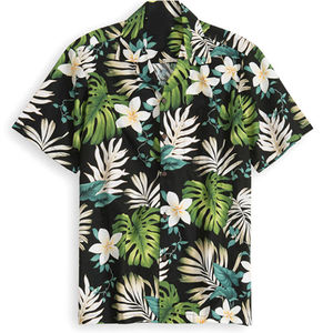 เสื้อเชิ้ตแขนสั้นคอปกสำหรับผู้ชายลายต้นปาล์มริมทะเลเขตร้อนคอลเลคชั่นฤดูร้อน - Product Image 6