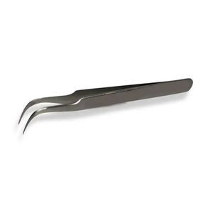 Pinces à cils en acier inoxydable DANTRIC IMPLANTS HK-O-3219 de qualité supérieure, lot de 2 pièces, couleur argentée, pointe lisse, précision - Product Image 1