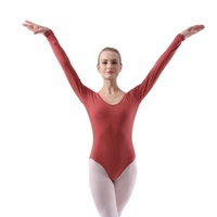 Justaucorps de gymnastique pour filles, manches longues, en polyester, pour entraînement, maillot de bain, combinaison de lutte, couleur et taille personnalisables