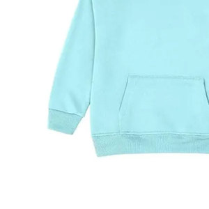 Conjunto Deportivo Informal de 2 Piezas para Adultos, Color Azul Claro, con Capucha, 100% Algodón, Manga Larga, Color Sólido, Bolsillos Laterales, Cintura Elástica, Ropa de Invierno - Product Image 3