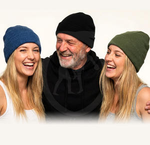 Bonnet en tricot gris – Bonnet d'hiver doux pour adolescents et adultes – Logo personnalisé en gros - Product Image 1