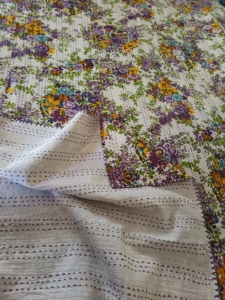 Cubrecama Estampado Floral con Aves, Estilo Bohemio, Moderno, para Todas las Estaciones, de Algodón, Patchwork, Hecho a Mano en Rajasthan, Blanco y Azul, para el Hogar - Product Image 5