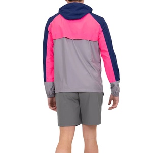 Custom Women's Casual 100% Cotton Tracksuit Wind Breaker <b>Zip</b> Hoodie <b>Shorts</b> Set Above Knee Hot Selling - Product Image 3