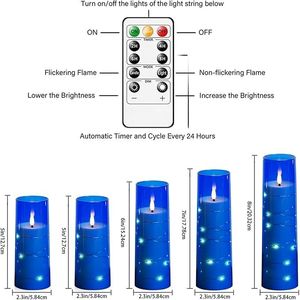 Candele LED Senza Fiamma per Atmosfera Romantica, Set da 5 Pezzi con Timer, Candele LED Tremolanti in Acrilico per un'Atmosfera Accogliente - Product Image 2