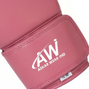 ถุงมือชกมวย Askar Wear Ind ขนาด 12 ออนซ์ หนังเทียม ปิดด้วยเวลโคร แบบเต็มนิ้ว สำหรับทุกเพศ สีชมพู - Product Image 3