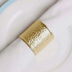 Anillo para Servilletas de Latón con Diseño de Flor, Acabado Dorado, para Decoración de Mesa en Banquetes y Cenas - Product Image 4