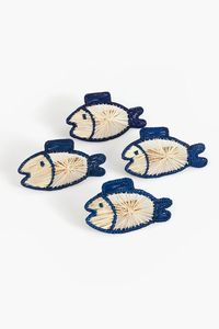 Premium Handmade Fish Shape Rattan Napkin Ring Natural Woven Table Decor Holder for Trendy Coastal Dining and Wedding Setup - Product Image 3