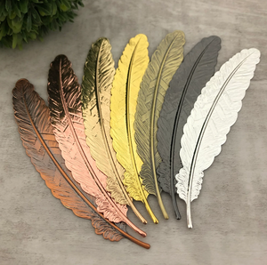 Marque-page en métal plume, 4 pièces, couleurs variées, le plus populaire pour la lecture de livres de bibliothèque, idéal pour le bureau et la bibliothèque - Product Image 5