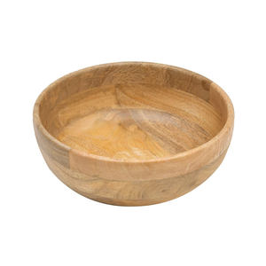 Bol de service en bois de manguier naturel pour collations et fruits Bol à salade en bois de qualité alimentaire pour soupe antique Bols en bois - Product Image 2