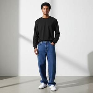 Vente directe usine – Pantalons d'été en jean décontractés et respirants pour hommes – Coupe droite – Jeans délavés – Vente en gros - Product Image 1