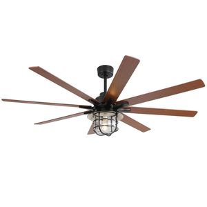 Ventilatore da soffitto moderno da 66 pollici con 8 pale e motore DC a 6 velocità, luce e telecomando reversibile, simile a W882P212626 - Product Image 2