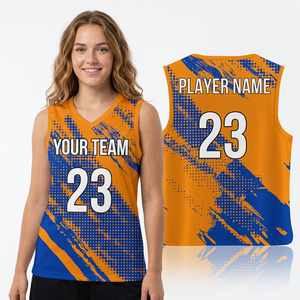 Camiseta de Baloncesto Sublimada Personalizada, Cuello en V, Sin Mangas, Malla Transpirable, Unisex para Adultos, Nombre del Equipo, Número 23, Ropa Deportiva para Todas las Temporadas - Product Image 5
