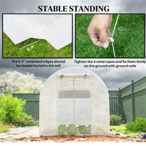 Serre de jardin blanche pour la culture de fruits, légumes et fleurs - Product Image 4
