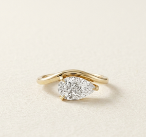 Pear Moissanite 10x7mm Prong Set <b>Solitaire</b> <b>Ring</b> 925 Sterling <b>Silver</b> Yellow Gold Plated Luxury Engagement Party Promise Wedding - Product Image 3