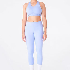 Conjunto Deportivo para Mujer, Ropa Deportiva, Diseño Atlético Personalizado, Nuevo, Transpirable, con Patrón Sólido, para Yoga y Fitness - Product Image 3