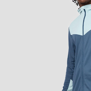 Conjunto Deportivo de Invierno para Hombre, con Capucha, Bloques de Color, 100% Algodón, Transpirable, Chaqueta con Cierre y Pantalones Jogger de Secado Rápido - Product Image 4