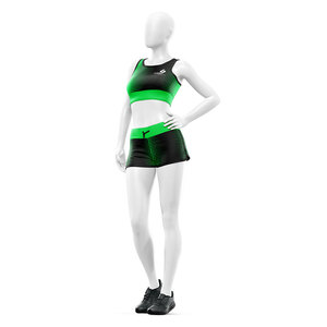 Ensemble de sport 2 pièces pour femme : soutien-gorge de sport et short taille haute – Vêtements de yoga, fitness et activewear personnalisables avec logo – Vente en gros - Product Image 5