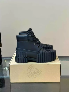 Botas Utilitarias de Diseño para Hombre, de Cuero Vacuno de Alta Calidad, Color Caqui, con Ojales Dorados, Suela Gruesa con Revestimiento Azul, Térmicas para el <span class=keywords><strong>Trabajo</strong></span> - Product Image 3