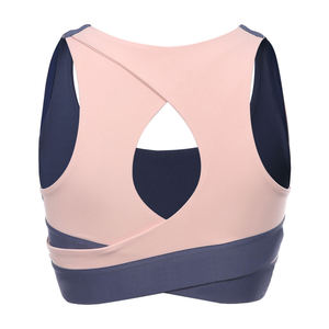 เสื้อชั้นในกีฬาแบบ Racerback สำหรับผู้หญิง สีสันปรับแต่งได้ รองรับแรงกระแทกสูง เหมาะสำหรับโยคะ วิ่ง ระบายอากาศได้ดี แห้งเร็ว ไร้ตะเข็บ ผลิตจากผ้าสแปนเด็กซ์/โพลีเอสเตอร์ คอกลมรูปตัวยู - Product Image 4