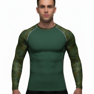 Trending Style Spandex Polyester Rash Guard <b>Shirt</b> Long Sleeve <b>Compression</b> <b>Shirt</b> Bjj Rashguard For Men Wholesale Price - Product Image 5