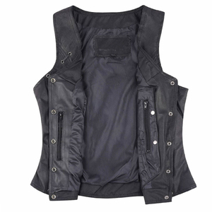 Gilet en cuir marron pour femmes, veste sans manches en véritable peau de mouton, pour femmes élégantes, taille personnalisée disponible, gilet en cuir pour femmes - Product Image 5