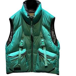 Outdoor Hooded Multi-pocket Puffer Two Piece Jacket Set for <b>Men</b> with Strap and Front Logo Sample - Product Image 1