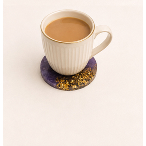 Luxury Purple Epoxy Resin <b>Coasters</b> Set with Holder Wholesale Handmade <b>Gold</b> Foil Flakes Drink <b>Coasters</b> for Wedding Gifts and Home - Product Image 6