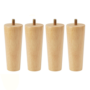 Premium Solid Wood Round Furniture <b>Legs</b> Natural Finish for <b>Sofa</b> Cabinet Dresser Replacement Round Wooden Furniture <b>Legs</b> - Product Image 1