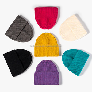 Gorro de Punto Jacquard Unisex, Spandex/Algodón, Patrón de Letras Azules, Bordado con Pedrería, Adulto, 56-58CM, Estilo Casual Urbano - Product Image 2