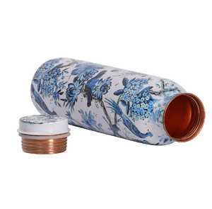 Bouteille d'eau en cuivre imprimée émail, bouteille d'eau chaude domestique, logo personnalisé accepté - Product Image 1