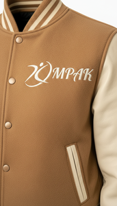 Streetwear style américain, manches en cuir contrastées, style urbain viral, coupe oversize universitaire - Product Image 4