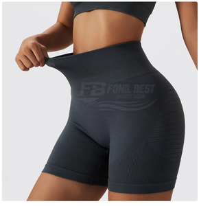 Ensemble 2 pièces de haute qualité, écologique, avec logo personnalisé, taille XL, short de sport, vêtements de gym, soutien-gorge sans couture, yoga, vêtements de sport pour femmes - Product Image 2