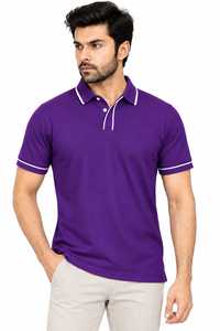 Camisas de Golf Verdes Sólidas para Hombre, Impresión Digital, Manga Corta, Cuello con Ribete Blanco en Contraste, Secado Rápido, Algodón - Product Image 5
