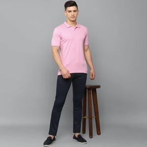 High Quality Men's Pink Short Sleeve Polo <b>Shirt</b> Solid Color Casual Knitted Fit Hot Selling Product Cheep Price - Product Image 4