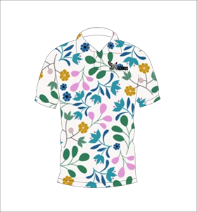 เสื้อโปโลพิมพ์ลายดอกไม้สำหรับผู้ชาย แขนสั้น สวมใส่สบาย เหมาะสำหรับฤดูร้อน เล่นกอล์ฟ น้ำหนักเบา มีปก แฟชั่น - Product Image 3