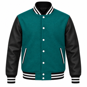 Blouson Teddy Homme Style Urbain en Toile 100% Laine de Haute Qualité avec Capuche, Col Rabattable Personnalisé, Imperméable, Hiver - Product Image 3
