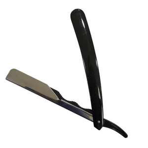 Afeitadoras de barba para hombre al por mayor, de acero inoxidable con acabado satinado, de una sola hoja, con logotipo personalizado, afeitadoras profesionales - Product Image 2
