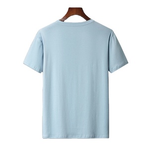 เสื้อยืดผู้ชายผ้าฝ้าย 100% คุณภาพสูง สไตล์ลำลองสำหรับฤดูร้อน คอกลม ทรงหลวม สีพื้น เสื้อยืดผู้ชาย - Product Image 2