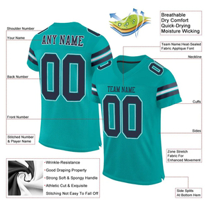 Maillot de football américain personnalisé par sublimation, uniforme sportif respirant pour l'entraînement - Product Image 4
