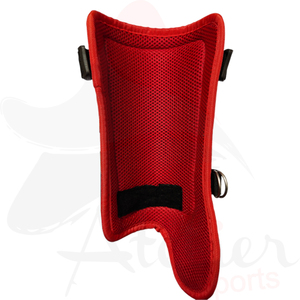 MAC Baseball Knee Guard PU Material <b>Red</b> and Silver Baseball Protective Leg Guard <b>Hot</b> Selling Baseball Embroider Shin Guard - Product Image 3