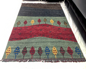 Collection Ocean Art – Tapis Kilim en laine/coton de qualité supérieure, noué à la main, écologique, lavable, épaisseur moyenne, pour la prière - Product Image 1