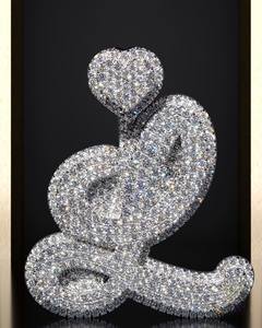 Colgante de Hip Hop Personalizado con Letra, Chapado en Plata 925, con Diamantes de Laboratorio y Moissanita, Colgante con Iniciales o Nombre para Hombre - Product Image 2