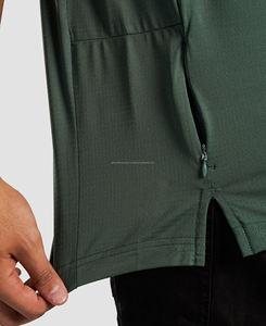 Camiseta de Punto Jersey para Hombre de la Mejor Calidad, con Aberturas Laterales, Elegante, Transpirable, de Poliéster/Algodón, con Estampado Digital, Diseño Sólido, Nueva - Product Image 5