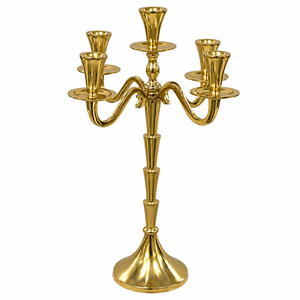 Candelabro de Metal Antiguo de 3 Brazos, Portavelas Dorado al por Mayor para Centro de Mesa de Boda y Decoración de Mesa de Hotel - Product Image 4