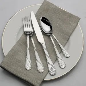 Juego completo de cubiertos de acero inoxidable, que incluye cuchara, tenedor y cuchillo, para el hogar y eventos, multiusos. - Product Image 4
